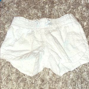 Girls White Lace Shorts